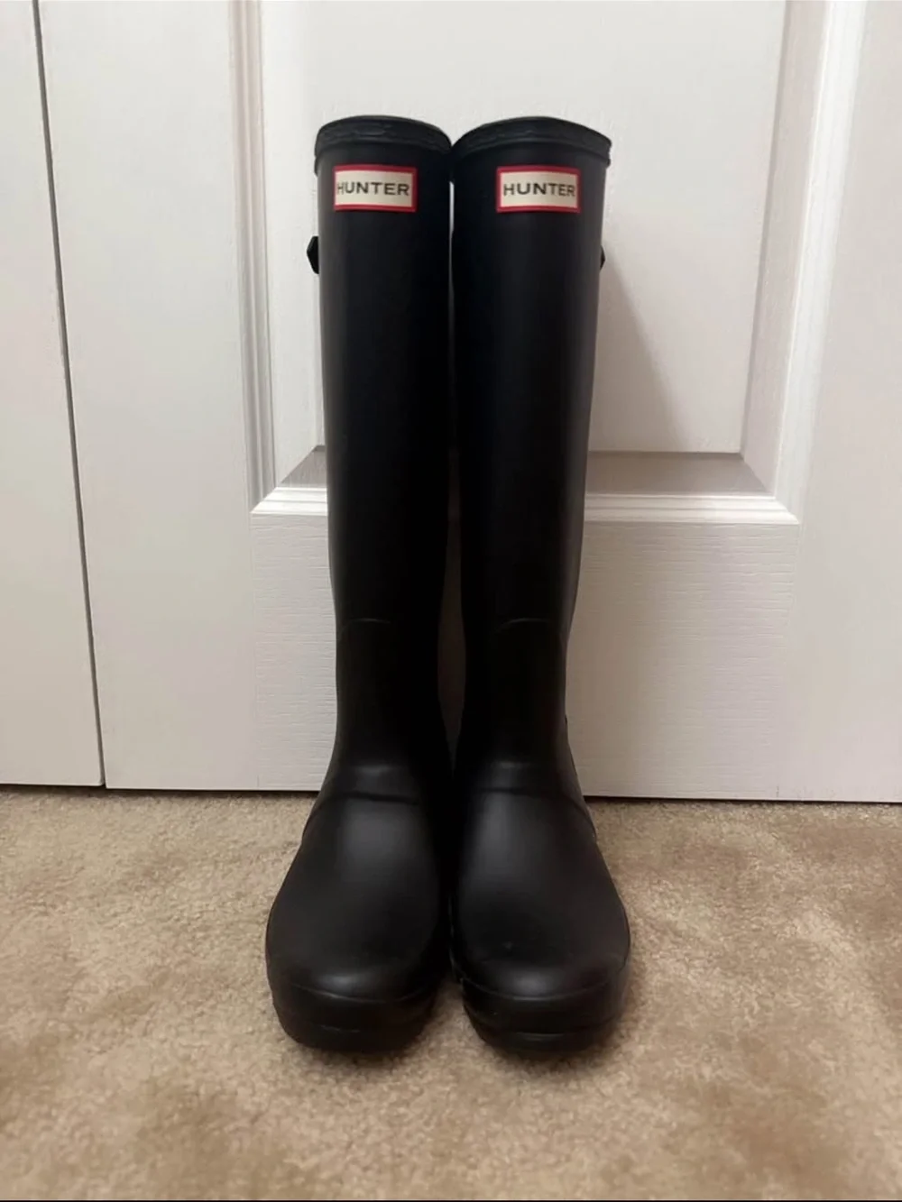 Hunter Black Knee-High Women's Rain Boots